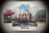 Cinderella's castle 5 Pcs Wall Canvas -  - TheLedHeroes