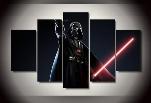 Star Wars Dark Vador 5 Pcs Wall Canvas -  - TheLedHeroes