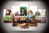 Alice in wonderland  5 Pcs Wall Canvas -  - TheLedHeroes