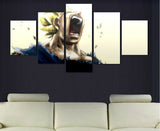Dragon ball Z Vegeta 5 Pcs Wall Canvas -  - TheLedHeroes
