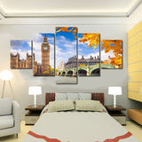 London Landscape 5 Pcs Wall Canvas -  - TheLedHeroes