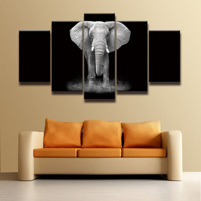 Elephant 5 Pcs Wall Canvas -  - TheLedHeroes