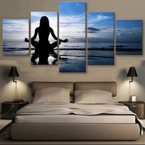 Sea Meditation 5 Pcs Wall Canvas -  - TheLedHeroes
