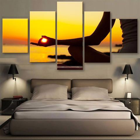 Meditation 5 Pcs Wall Canvas -  - TheLedHeroes