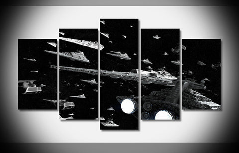 Star Wars Ships 5 Pcs Wall Canvas -  - TheLedHeroes