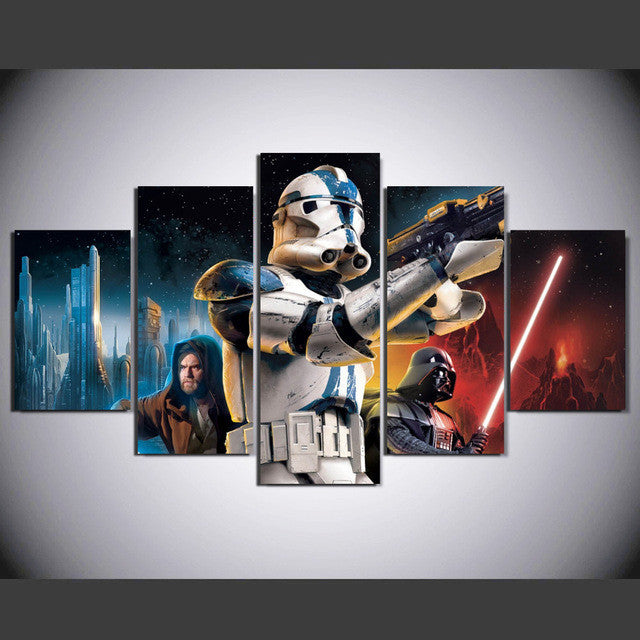 Star wars  5 Pcs Wall Canvas -  - TheLedHeroes