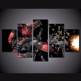 Deadpool  5 Pcs Wall Canvas -  - TheLedHeroes
