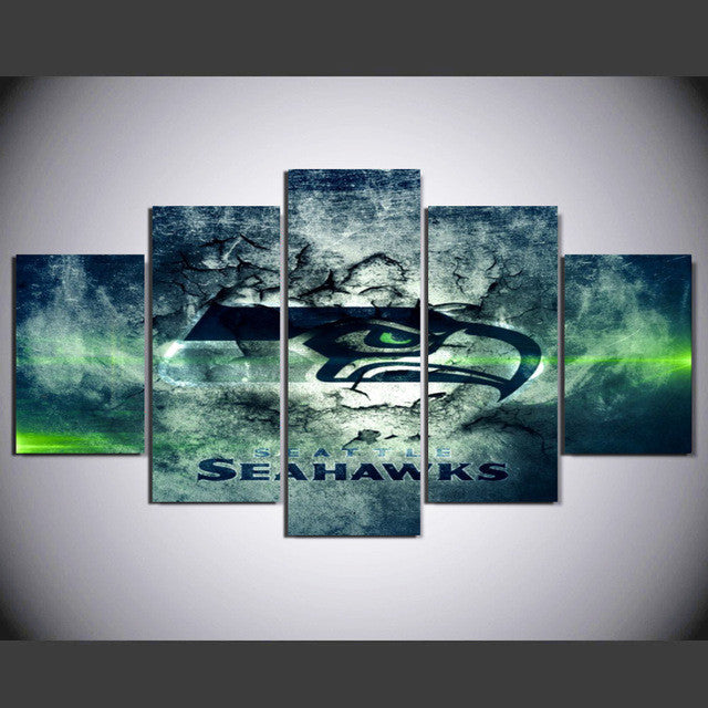 NFL Seattle Seahawks  5 Pcs Wall Canvas -  - TheLedHeroes