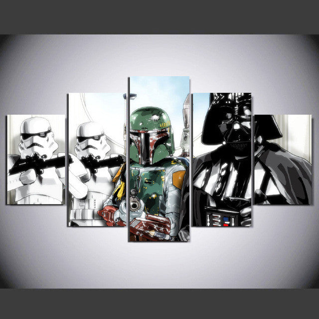 Star wars  5 Pcs Wall Canvas -  - TheLedHeroes