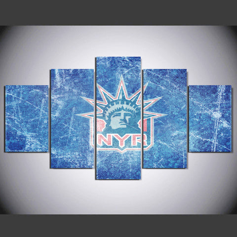 NHL New-York Rangers  5 Pcs Wall Canvas -  - TheLedHeroes
