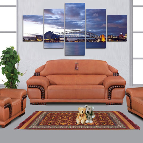 Harbour Bridge landscape 5 Pcs Wall Canvas -  - TheLedHeroes