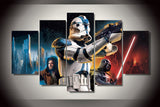 Star Wars 5 Pcs Wall Canvas -  - TheLedHeroes