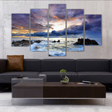 Sea above the clouds 5 Pcs Wall Canvas -  - TheLedHeroes