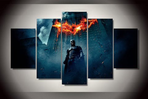 Batman begins 5 Pcs Wall Canvas -  - TheLedHeroes