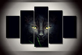 Black panther 5 Pcs Wall Canvas -  - TheLedHeroes