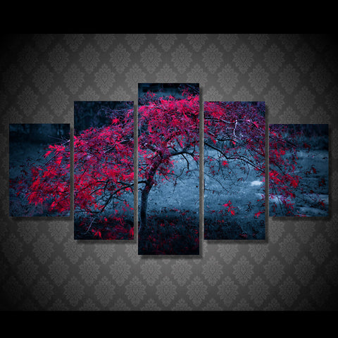 Purple Autumn 5 Pcs Wall Canvas -  - TheLedHeroes