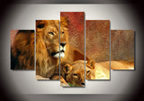 Lions 5 Pcs Wall Canvas -  - TheLedHeroes