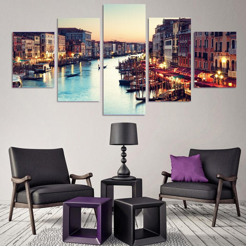 Venice 5 Pcs Wall Canvas -  - TheLedHeroes