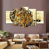 Leopard 5 Pcs Wall Canvas -  - TheLedHeroes
