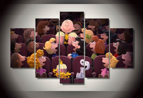 The Peanuts movie 5 Pcs Wall Canvas -  - TheLedHeroes