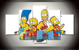 The simpsons 5 Pcs Wall Canvas -  - TheLedHeroes