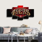 NFL San Fransisco 49ers 5 Pcs Wall Canvas -  - TheLedHeroes