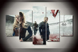 Vikings Ragnar Lodbrok 5 Pcs Wall Canvas -  - TheLedHeroes