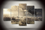 Deer in the forest 5 Pcs Wall Canvas -  - TheLedHeroes