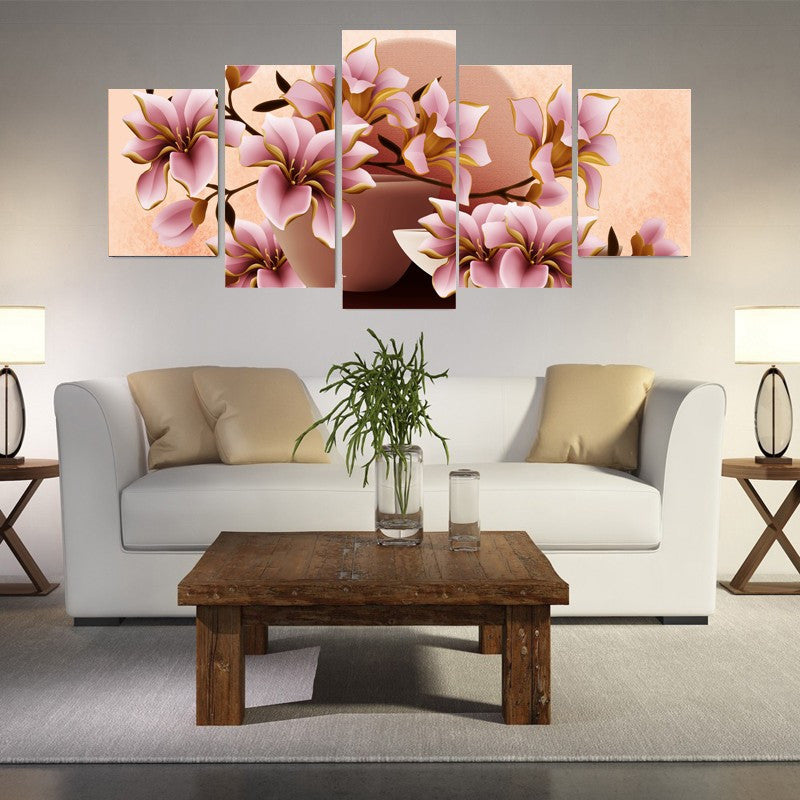 Orchids 5 Pcs Wall Canvas -  - TheLedHeroes