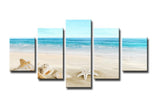 Beach landscape 5 Pcs Wall Canvas -  - TheLedHeroes