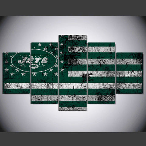 New York Jets 5 Pcs Wall Canvas -  - TheLedHeroes