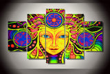 Psychedelic Mandala 5 Pcs Wall Canvas -  - TheLedHeroes