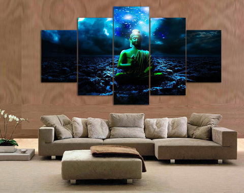 Buddha 5 Pcs Wall Canvas -  - TheLedHeroes