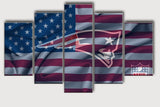 New England Patriots 5 Pcs Wall Canvas -  - TheLedHeroes