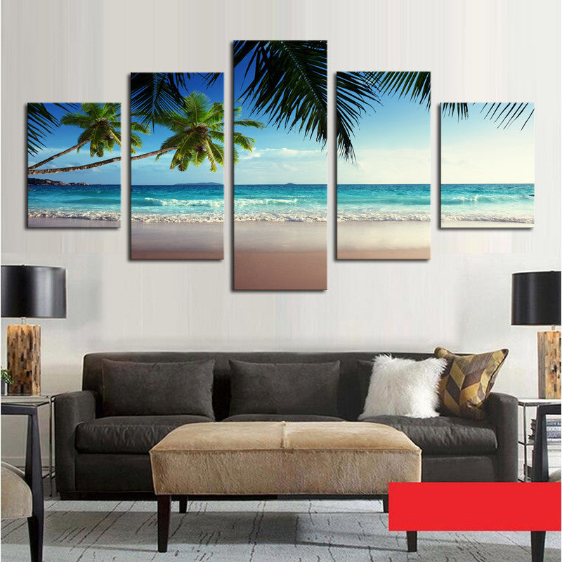 Beach Paradise 5 Pcs Wall Canvas -  - TheLedHeroes