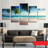 Beach Paradise 5 Pcs Wall Canvas -  - TheLedHeroes