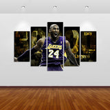 Kobe Bryant 24 5 Pcs Wall Canvas -  - TheLedHeroes