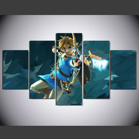The Legend of Zelda 5 Pcs Wall Canvas -  - TheLedHeroes