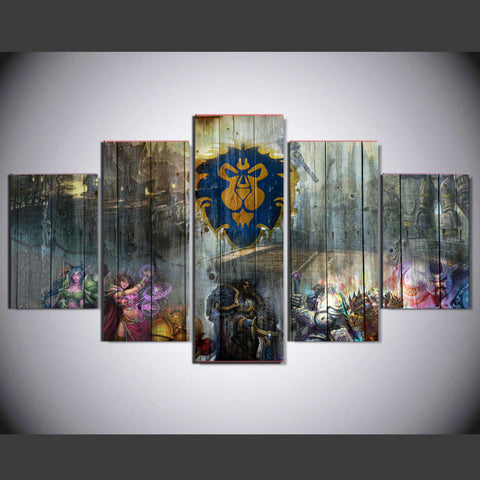WOW Alliance 5 Pcs Wall Canvas -  - TheLedHeroes