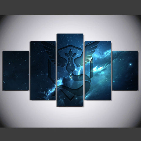 Pokemon Team Mystic 5 Pcs Wall Canvas -  - TheLedHeroes