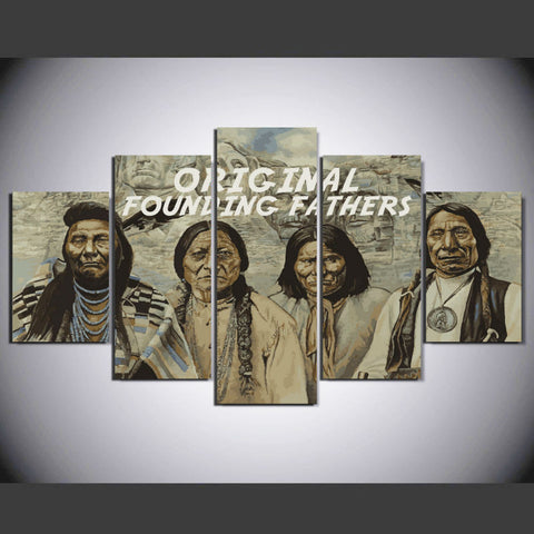 The Original Founding Fathers 5 Pcs Wall Canvas -  - TheLedHeroes