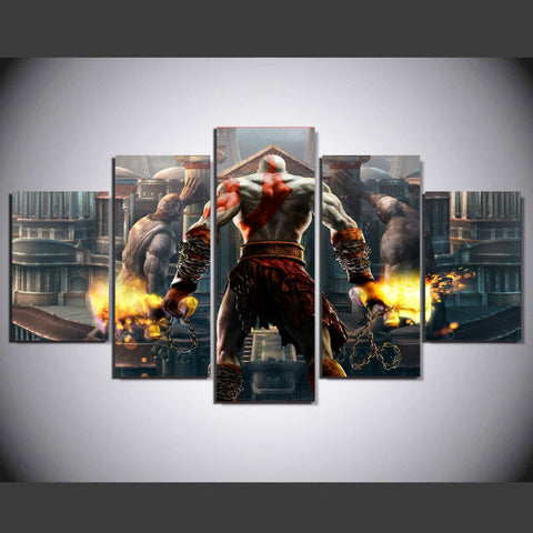 God of War 5 Pcs Wall Canvas -  - TheLedHeroes
