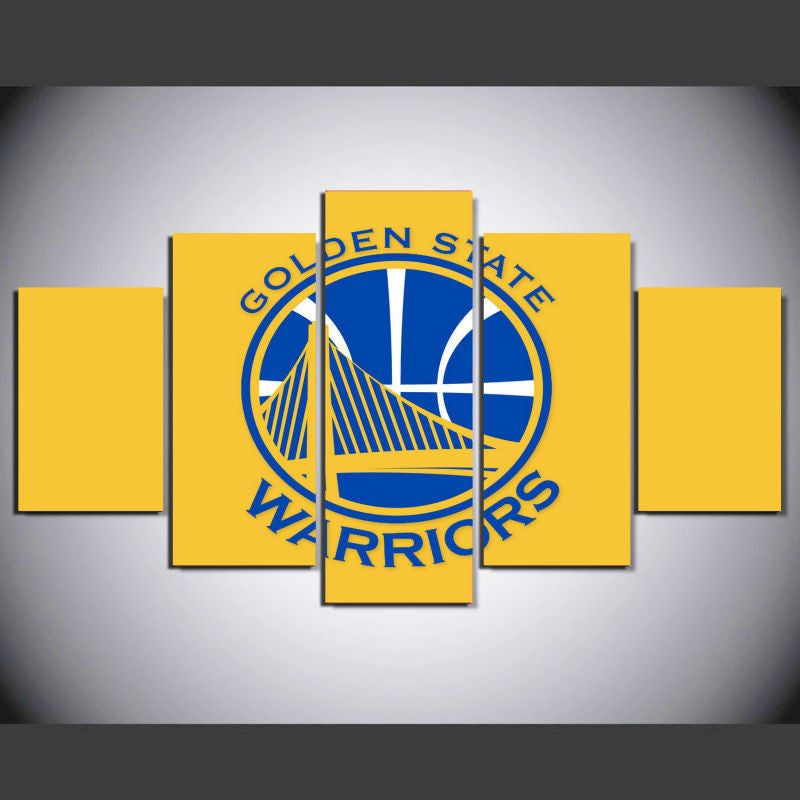 Golden State Warriors 5 Pcs Wall Canvas -  - TheLedHeroes