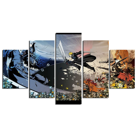 Cartoon annimation 5 Pcs Wall Canvas -  - TheLedHeroes