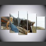 Game of Thrones Daenerys Dragons 5 Pcs Wall Canvas -  - TheLedHeroes