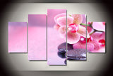Pink Orchid 5 Pcs Wall Canvas -  - TheLedHeroes