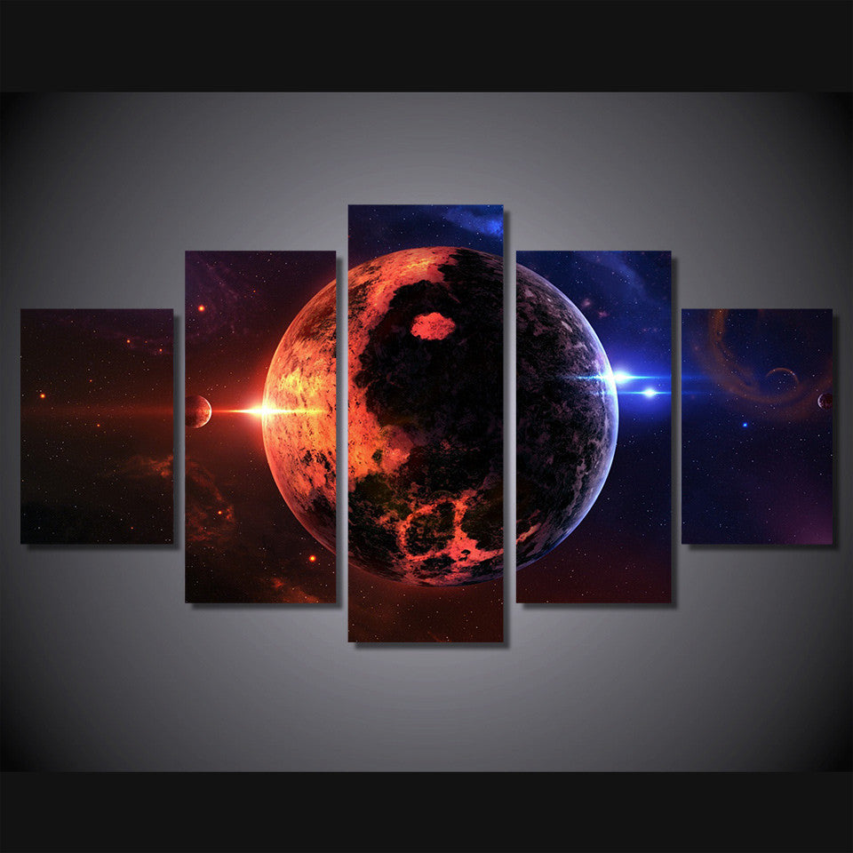 Planet Painting Canvas 5 Pcs Wall Canvas -  - TheLedHeroes