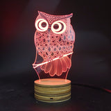 Owl 3D LED LAMP -  - TheLedHeroes