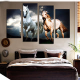 Horses 4 Pcs Wall Canvas -  - TheLedHeroes