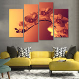 White Orchid 4 Pcs Wall Canvas -  - TheLedHeroes